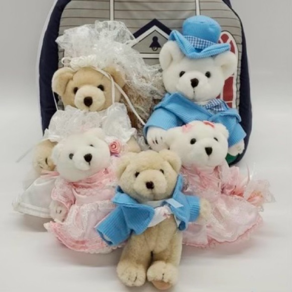 TL Toys Church Shaped Backpack with plush bears